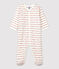 Baby-Strampler Petit Bateau Je t’aime aus Baumwolle weiss MARSHMALLOW/rot TERKUIT