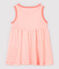 Ärmelloses gestreiftes Baby-Kleid für Mädchen rosa GRETEL/weiss MARSHMALLOW