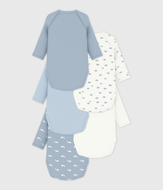 Set langärmeliger Wickelbodys aus bedruckter Baumwolle variante 1