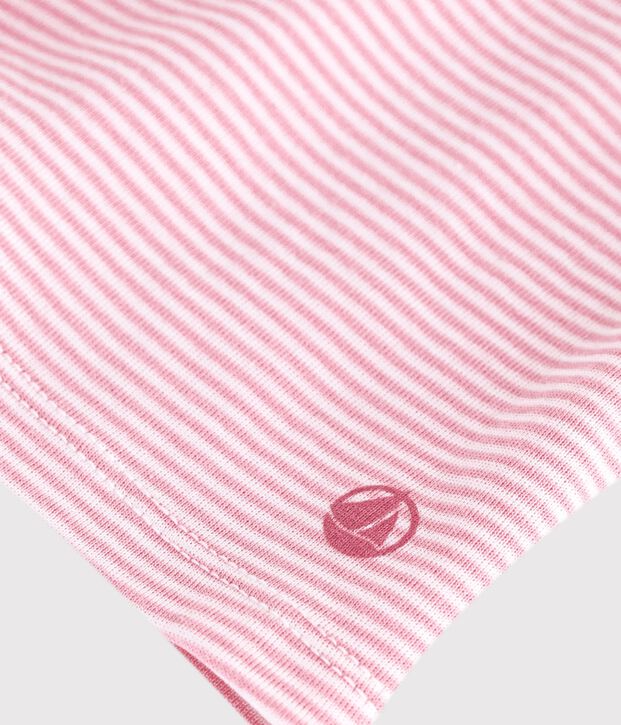 Kurz&auml;rmeliges Kinder-T-Shirt mit Streifen rosa/weiss