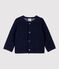 Baby-Cardigan aus gestepptem Doppeljersey. blau SMOKING
