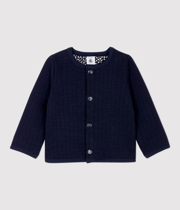 Baby-Cardigan aus gestepptem Doppeljersey. SMOKING