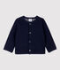 Baby-Cardigan aus gestepptem Doppeljersey.