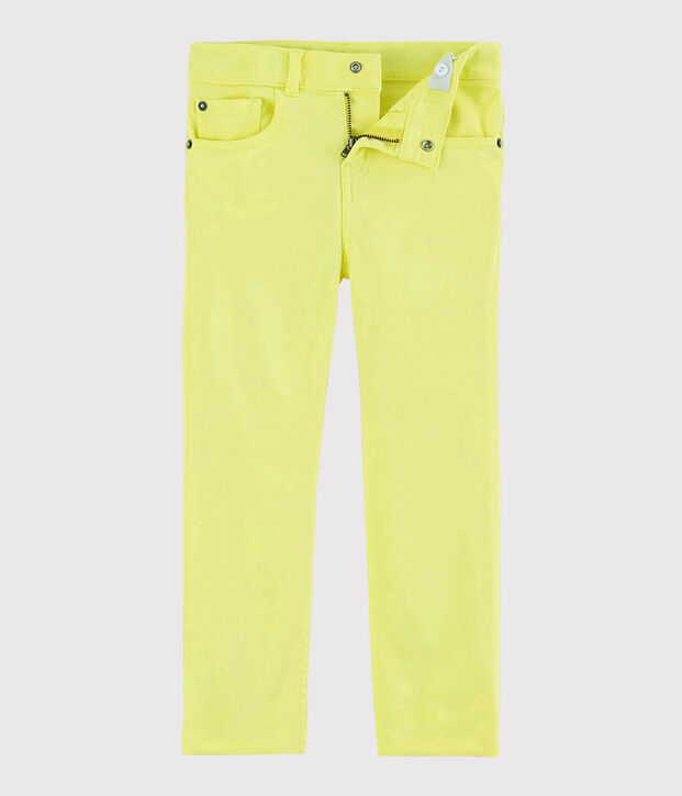 Kinderhose aus Sergestoff f&uuml;r Jungen gelb
