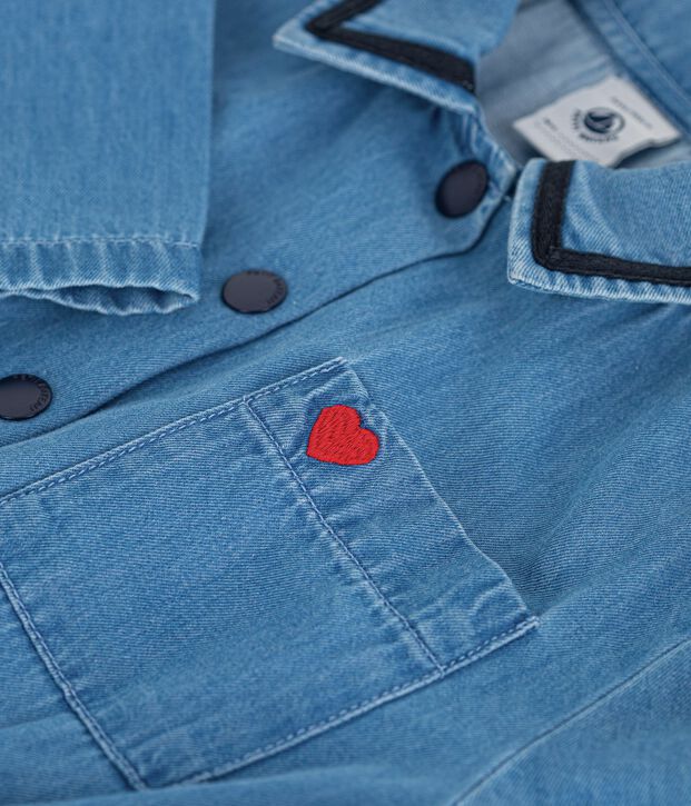 Langer Kinder-Overall aus Baumwolle blau