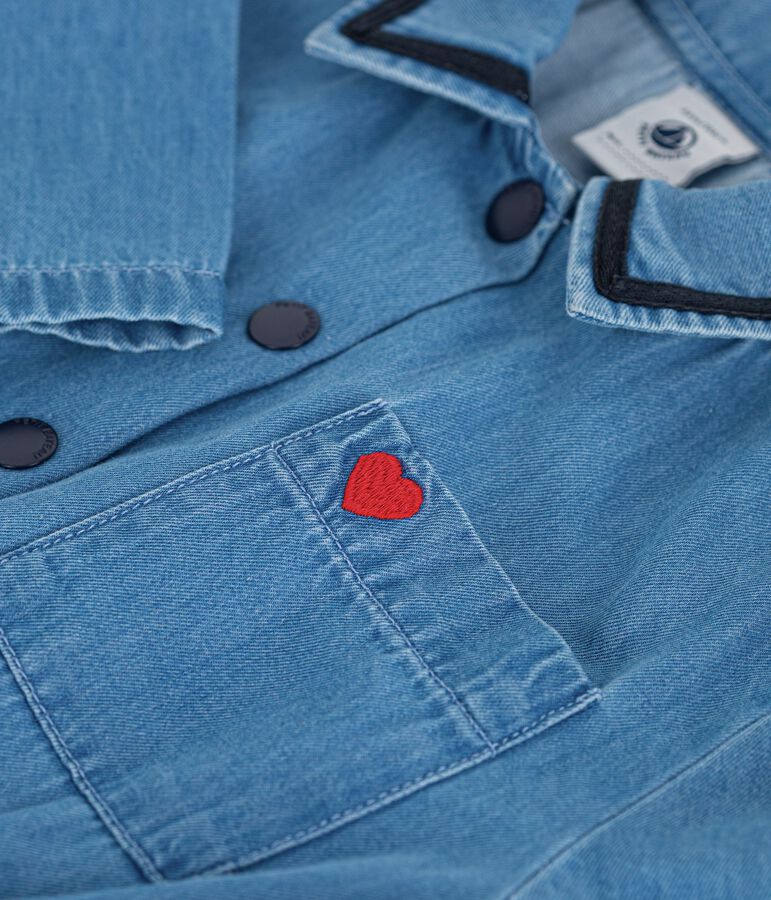 Langer Kinder-Overall aus Baumwolle blau DENIM CLAIR