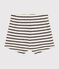 Baby-Shorts aus einfarbigem geflammtem Jersey weiss AVALANCHE/blau SMOKING