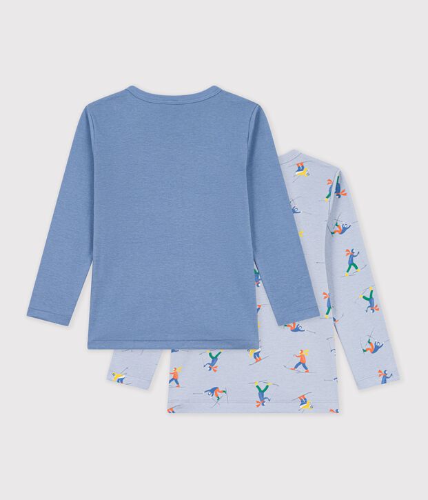 Set lang&auml;rmeliger Kinder T-Shirts aus bedruckter Baumwolle vielfarbig