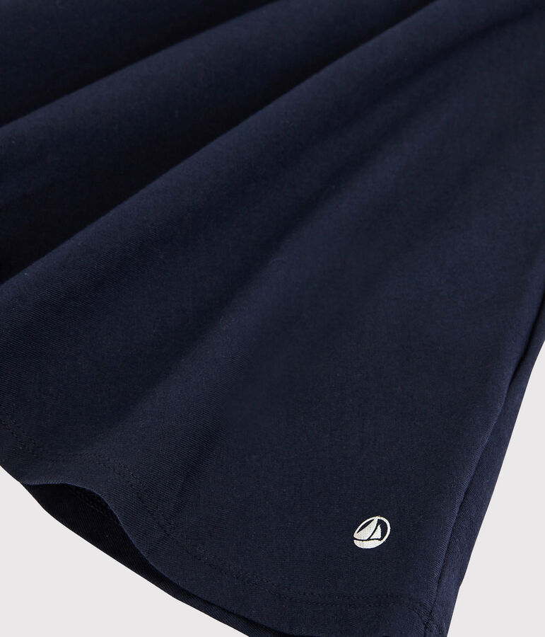 Kurz&auml;rmeliges Kinder-Kleid aus Jersey f&uuml;r M&auml;dchen blau SMOKING