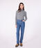 Damen-Rollkragenshirt "L'Iconique" aus Baumwolle blau SMOKING/weiss MARSHMALLOW