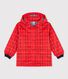 Kinder-Regenjacke mit Karomuster unisex
