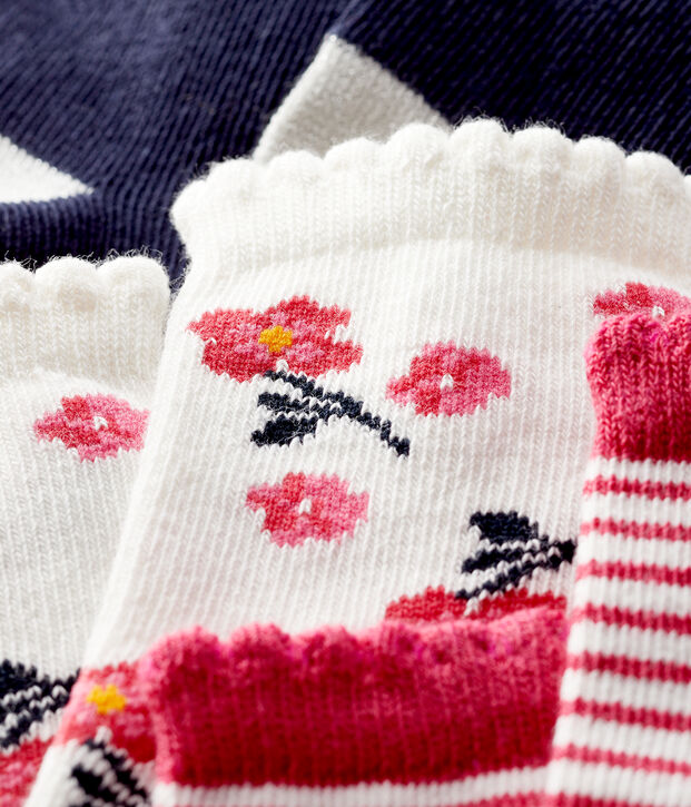 3er-Set Babysocken vielfarbig
