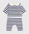 Baby-Set aus Strick mit Streifen blau/blau