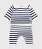 Baby-Set aus Strick mit Streifen blau/blau