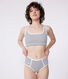 Damen-Bustier aus gestreifter Baumwolle mit Elastan 