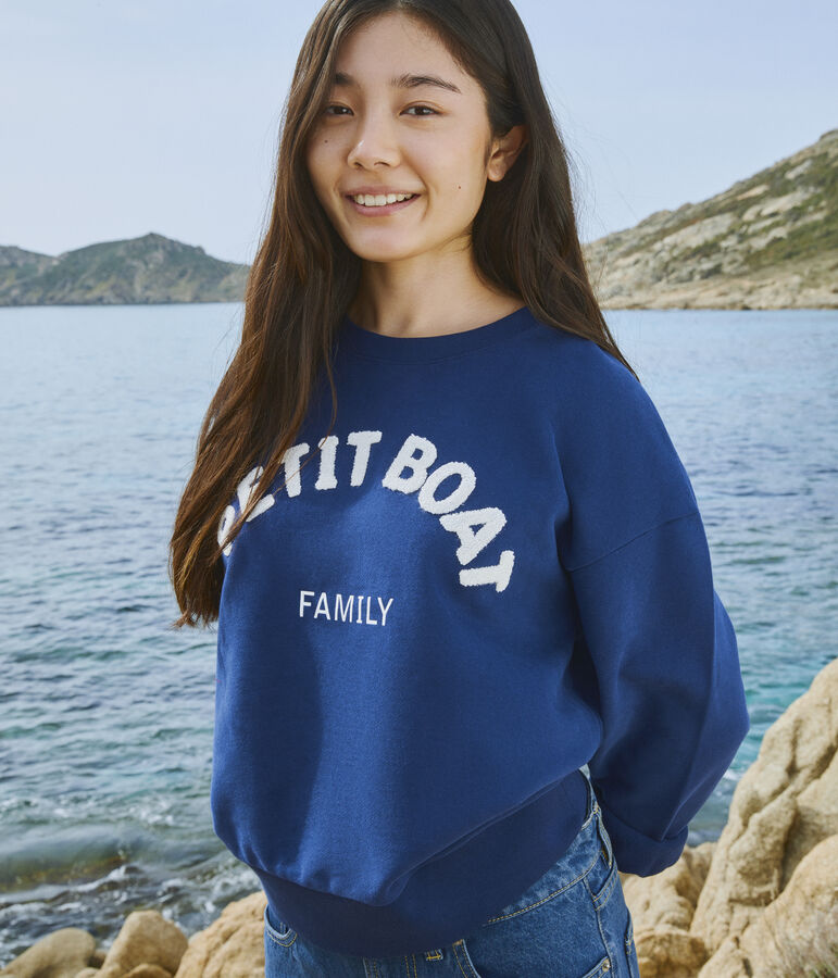 Sweatshirt aus Baumwolle f&uuml;r Damen blau