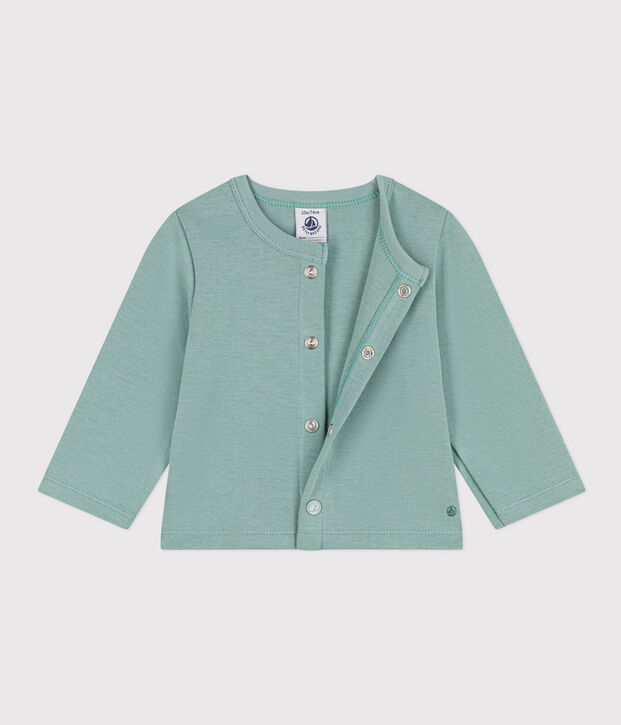 Baby-Cardigan aus dichtem Jersey gr&uuml;n