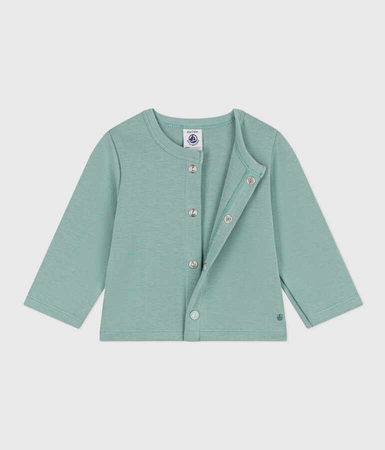 Baby-Cardigan aus dichtem Jersey gr&uuml;n