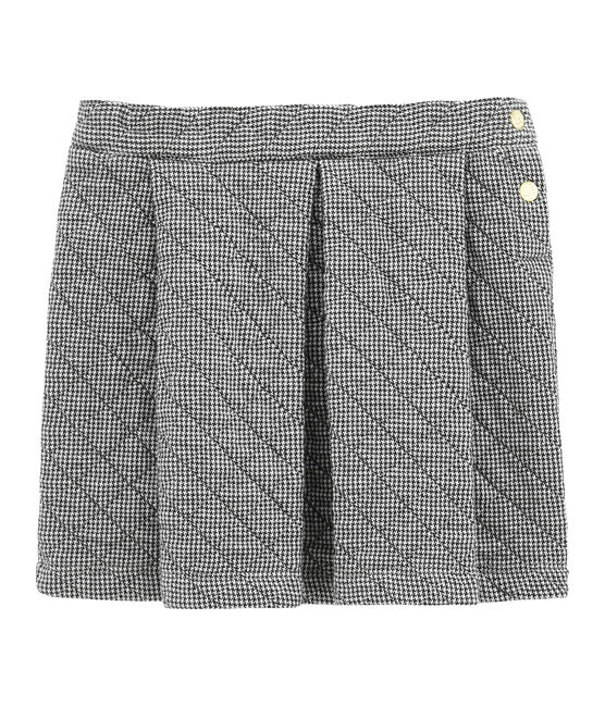 Gesteppter Mädchen Rock aus gedoppeltem Jersey grau CAPECOD/weiss MARSHMALLOW