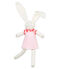 Angezogenes kuschelhäschen rosa VIENNE/weiss MARSHMALLOW