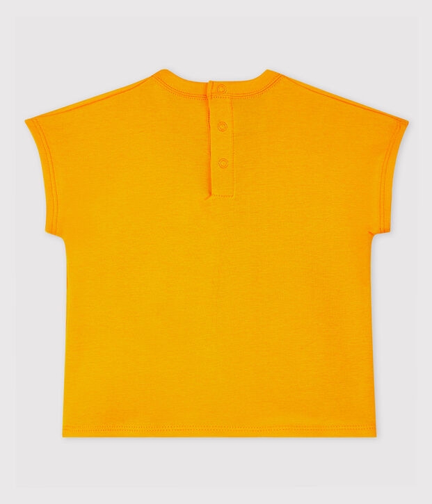 Kurz&auml;rmeliges Baby-T-Shirt aus Baumwolle f&uuml;r Jungen. gelb