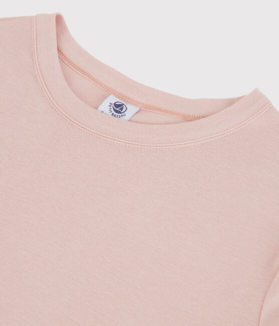 Klassisches Damen-T-Shirt aus Baumwolle mit Rundhalsausschnitt rosa GLOVE