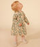 Langärmeliges Babykleid aus Doppeljersey und Leggings aus Baumwolle weiss AVALANCHE/ MULTICO