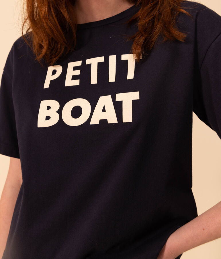 Damen-T-Shirt LE BOXY aus Baumwolle blau