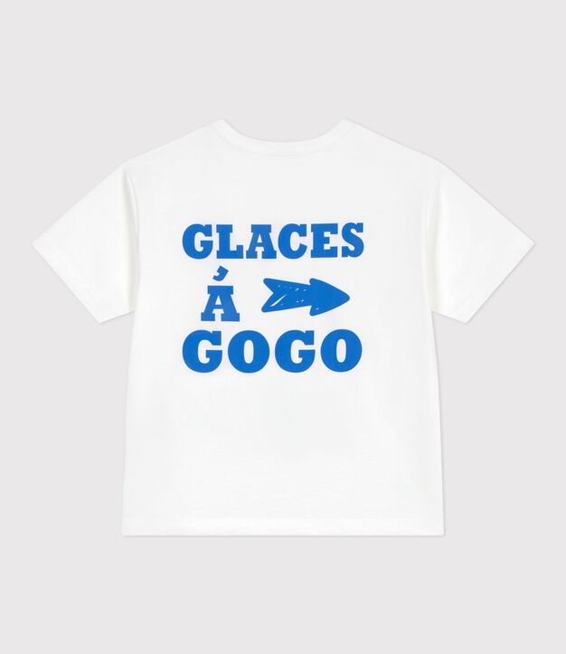 Kurz&auml;rmeliges Kinder T-Shirt aus Baumwolle weiss