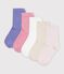 5er-Set Kinder-Socken aus einfarbiger Baumwolle vielfarbig
