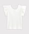 Kinder-T-Shirt für Mädchen weiss MARSHMALLOW