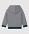 Baby-Cardigan aus Sherpa. weiss MARSHMALLOW/grün PINEDE