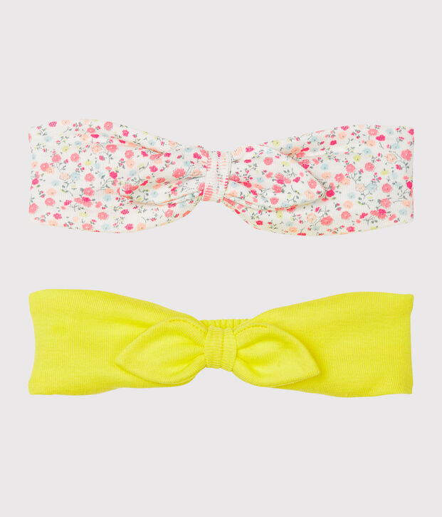 2er-Set einfarbige Baby-Haarb&auml;nder mit Printmuster f&uuml;r M&auml;dchen vielfarbig