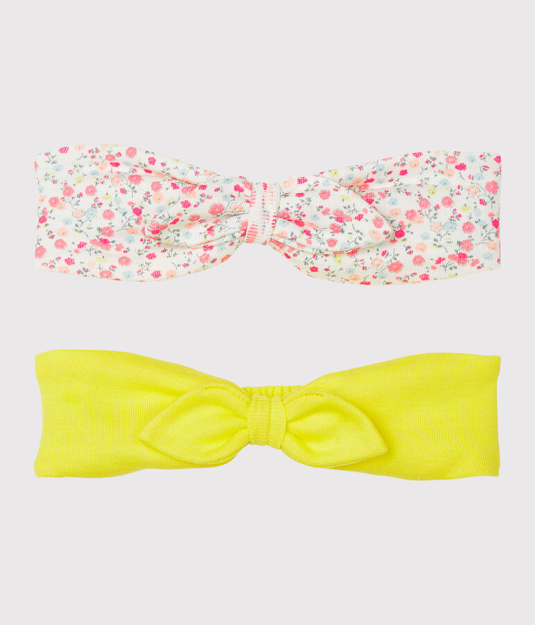 2er-Set einfarbige Baby-Haarb&auml;nder mit Printmuster f&uuml;r M&auml;dchen vielfarbig