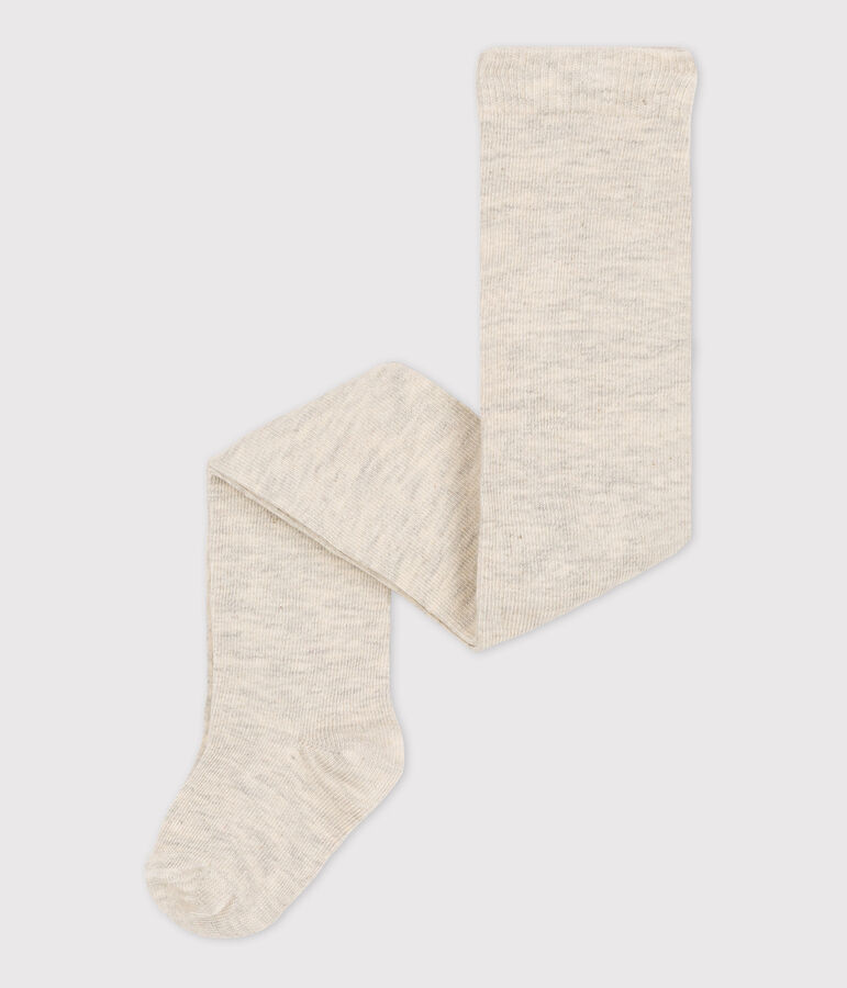 Einfarbige Baby-Strumpfhose aus Baumwolle beige