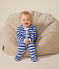 Strampler aus Nicki mit Weihnachtsmotiven blau CALVIN/ MARSHMALLOW