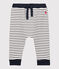 Baby-Hose aus Molton. weiss MARSHMALLOW/blau SMOKING