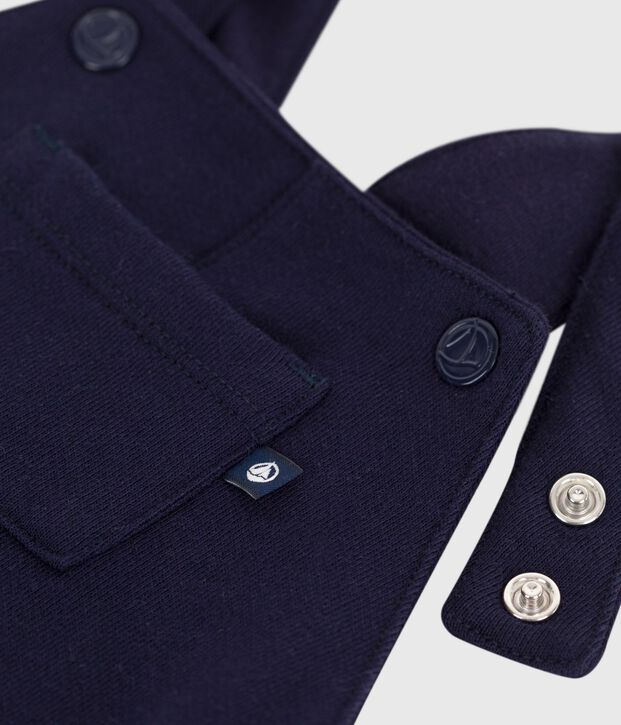 Langbeinige Baby-Latzhose aus einfarbiger Baumwolle SOIR