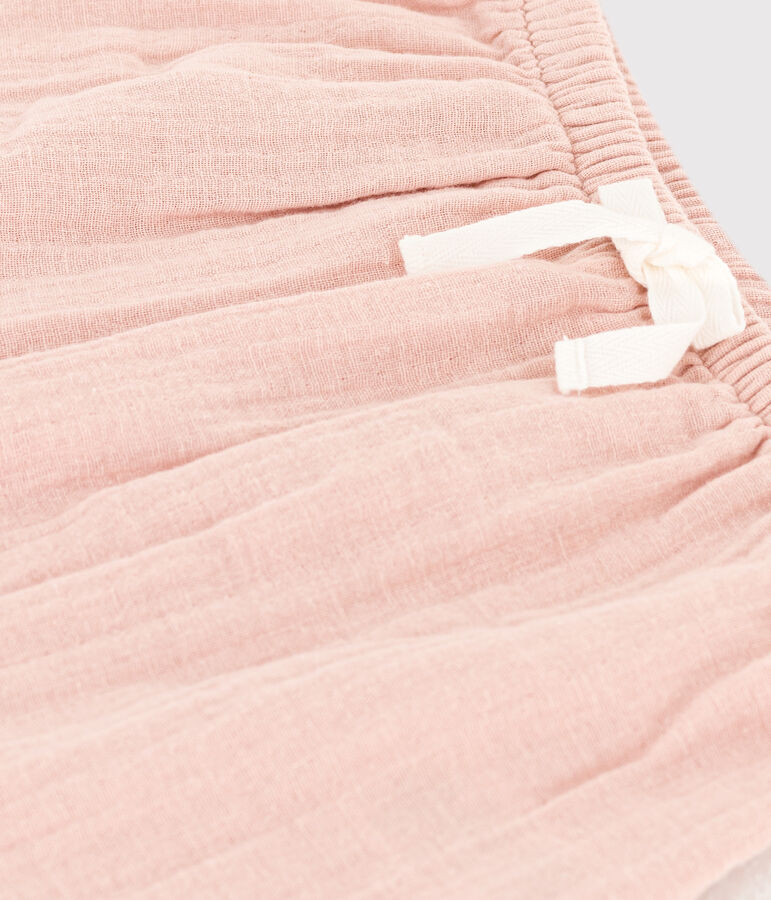 Baby-Hose aus Musselinstoff rosa