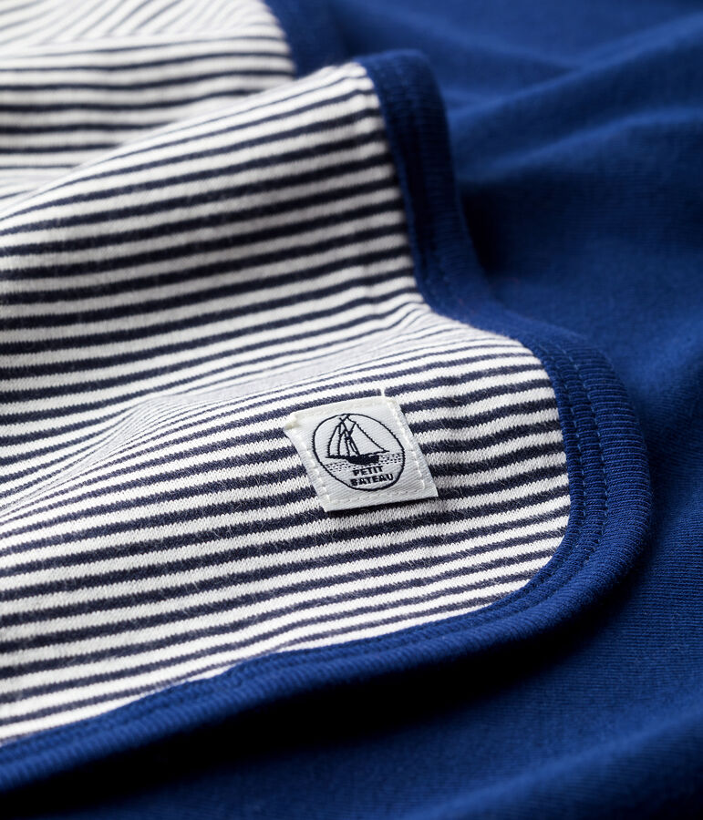 Wendbare Decke mit UV-Schutz aus Jersey blau SMOKING/weiss ECUME