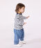 Baby-Streifenshirt aus dickem Jersey weiss MARSHMALLOW/blau SMOKING