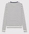 Cardigan aus Baumwolle mit Streifen für Damen weiss MARSHMALLOW/blau SMOKING