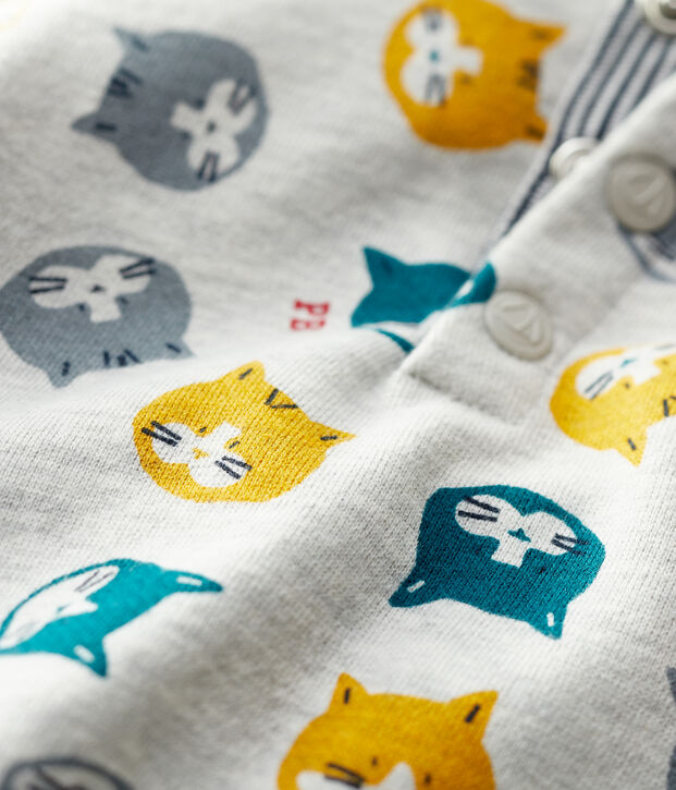 Baby-Sweatshirt aus Molton. grau/vielfarbig