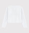 Kinder-Cardigan aus Baumwolle für Mädchen weiss MARSHMALLOW/grau ARGENT