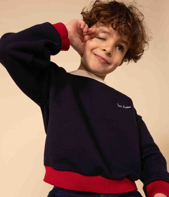 Sweatshirt mit Printmotiv aus Molton blau SMOKING