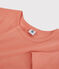 Eng anliegendes T-Shirt aus Bio-Baumwolle mit Pikotkante für Damen rosa PAPAYE