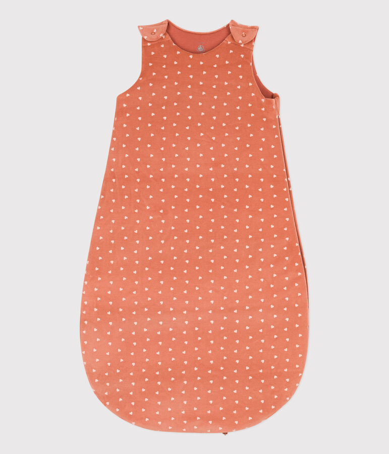 BABYSCHLAFSACK AUS NICKI MIT HERZMUSTER, TOG-WERT 2 BRANDY/ AVALANCHE