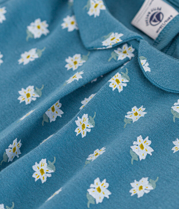 Lang&auml;rmelige Kinderbluse aus Musselin-Stoff f&uuml;r M&auml;dchen blau/vielfarbig