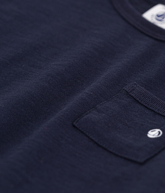 Kurzärmeliges Baby-T-Shirt aus geflammtem Jersey. blau SMOKING