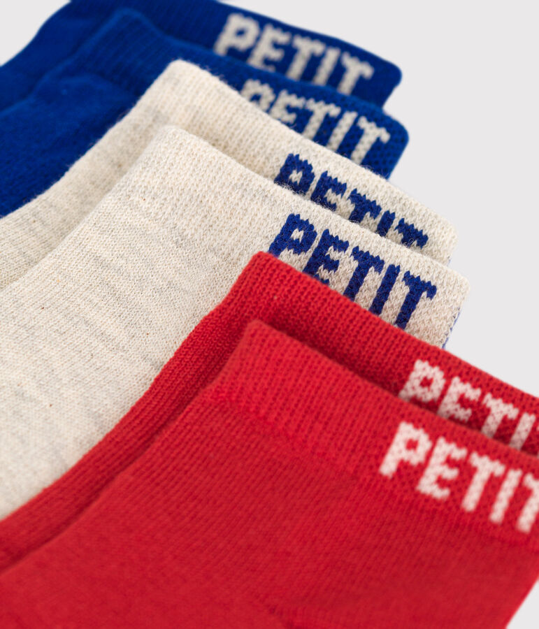 3er-Set Kinder-Socken aus einfarbiger Baumwolle variante 1